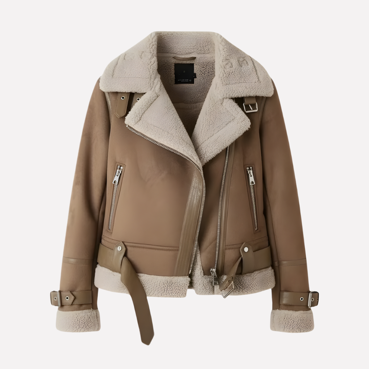 Van Dam | Dames Gezellige Shearling Pilotenjack