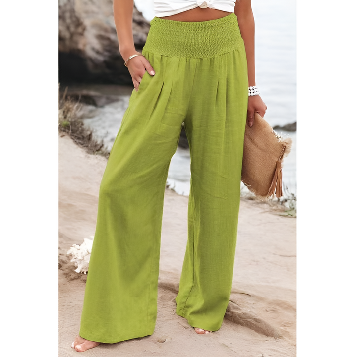 Van Dam | Relaxed Fit Smocked Waist Pants