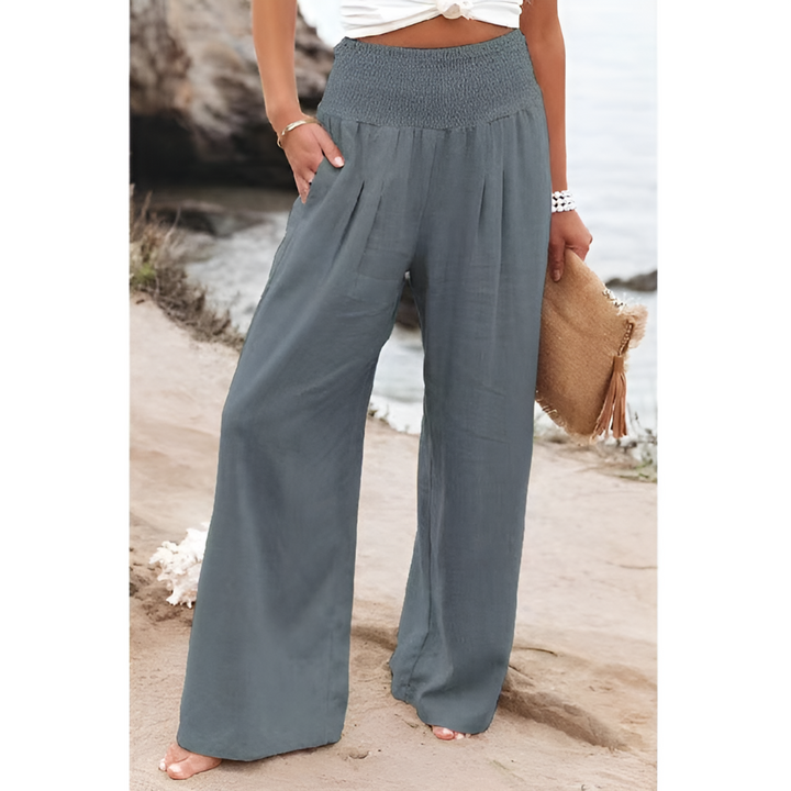 Van Dam | Relaxed Fit Smocked Waist Pants