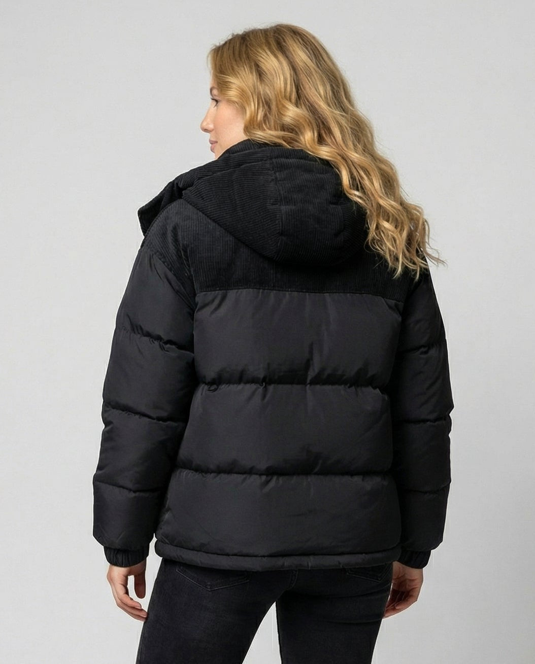Wende | Gevoerde Hooded Gestructureerde Puffer Jast
