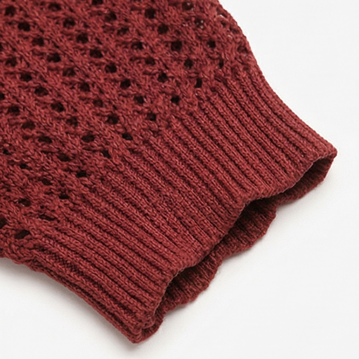 Wovelle – Dames Textured Knit Top voor Warme Dagen