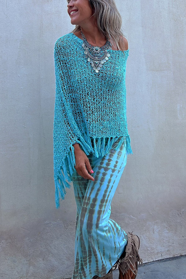 Wynne | Tasseled Cut-Out Cover-Up Sweater