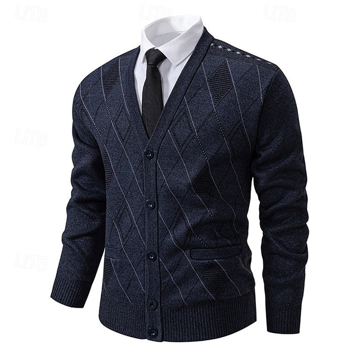 Weston | Verfijnde Argyle Cardigan