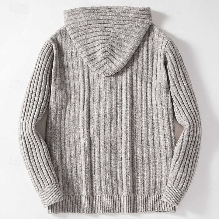 Graham | Kabelgebreide Hoodie Cardigan