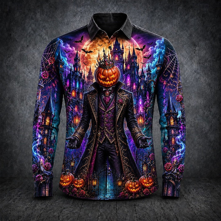 Thatcher | Halloween Gothic Print Lange Mouwen Shirt