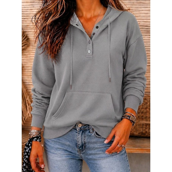 Blythe | Ontspannen Knop-Hals Hoodie