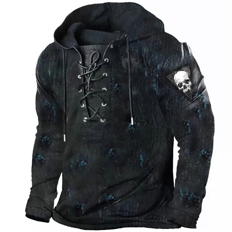 Cole | Halloween Vetersluiting Skull Hoodie
